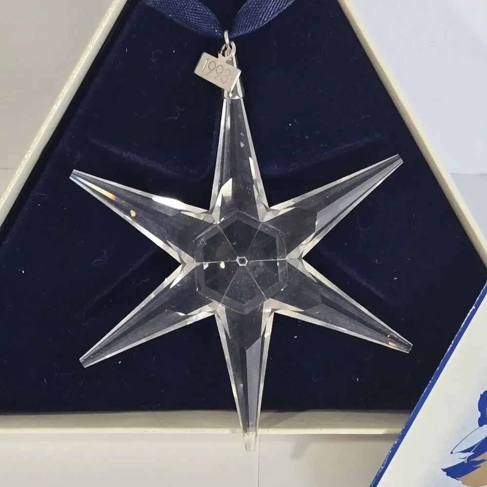 Swarovski 1993 Annual Edition Crystal Holiday Star Ornament Vintage Box A9445